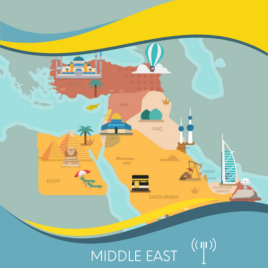 eSIM per viaggiatori in Middle East 5GB 30Days – Connessione veloce e affidabile con eSIM Travel